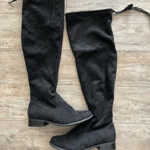 Womens knee high suede boots